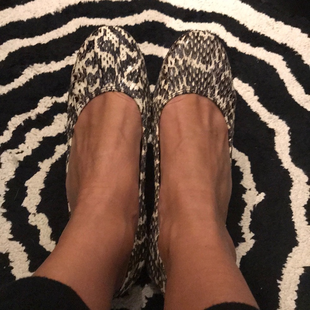 Python Lanvin ballet flats